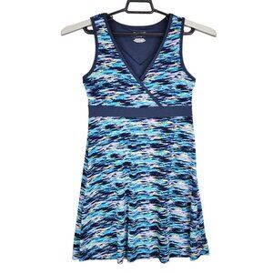 Womens Tek Gear Dri-Tek Dress Patterned Sleeveless built in bra liner Size M